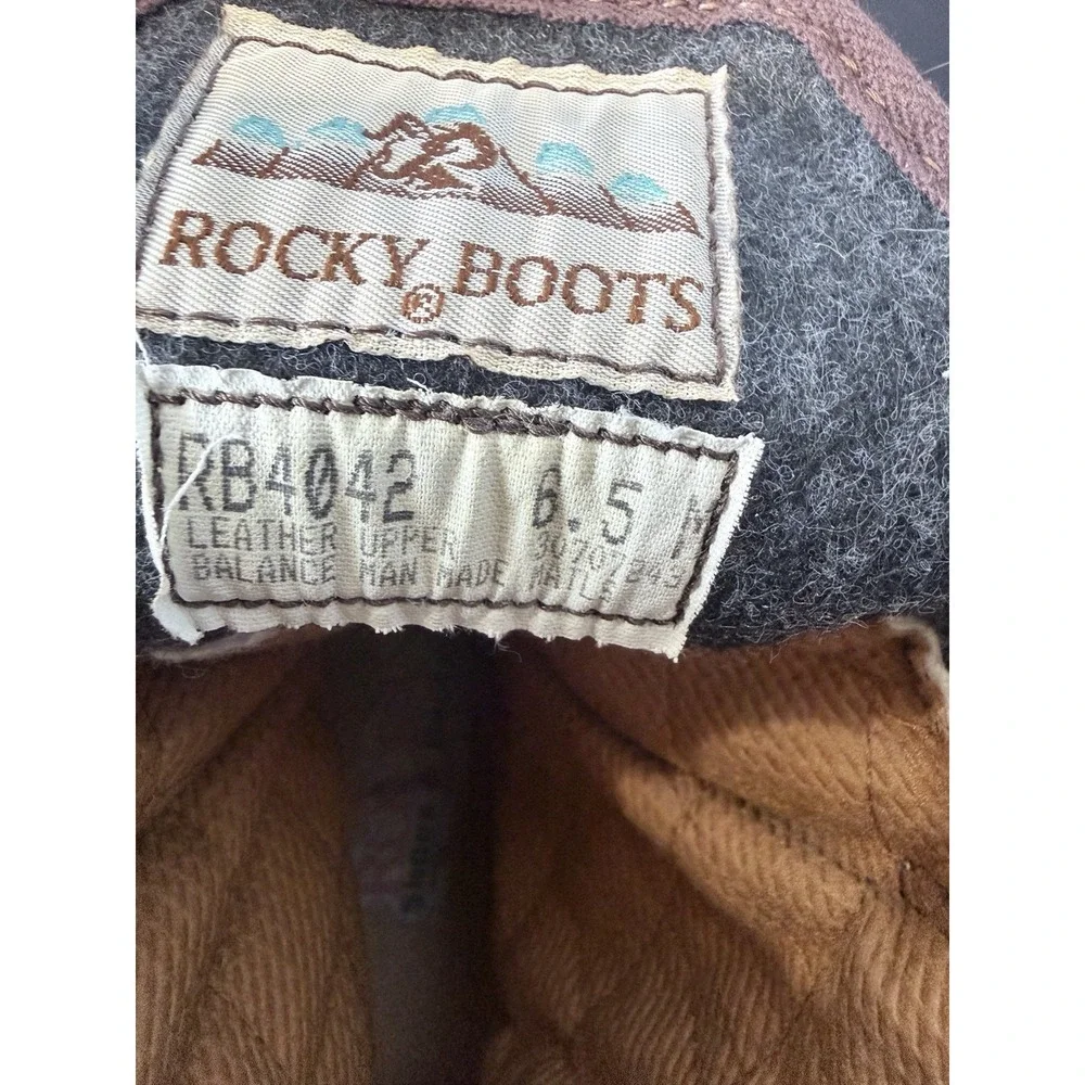 Rocky Gore-Tex Thinsulate Leather Ankle Work Boots Brown  Lace Up 6.5 